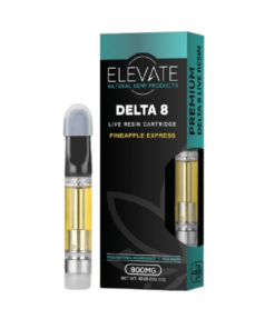 Alternative view of Delta 8 live resin cartridge